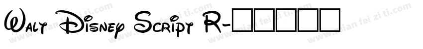 Walt Disney Script R字体转换